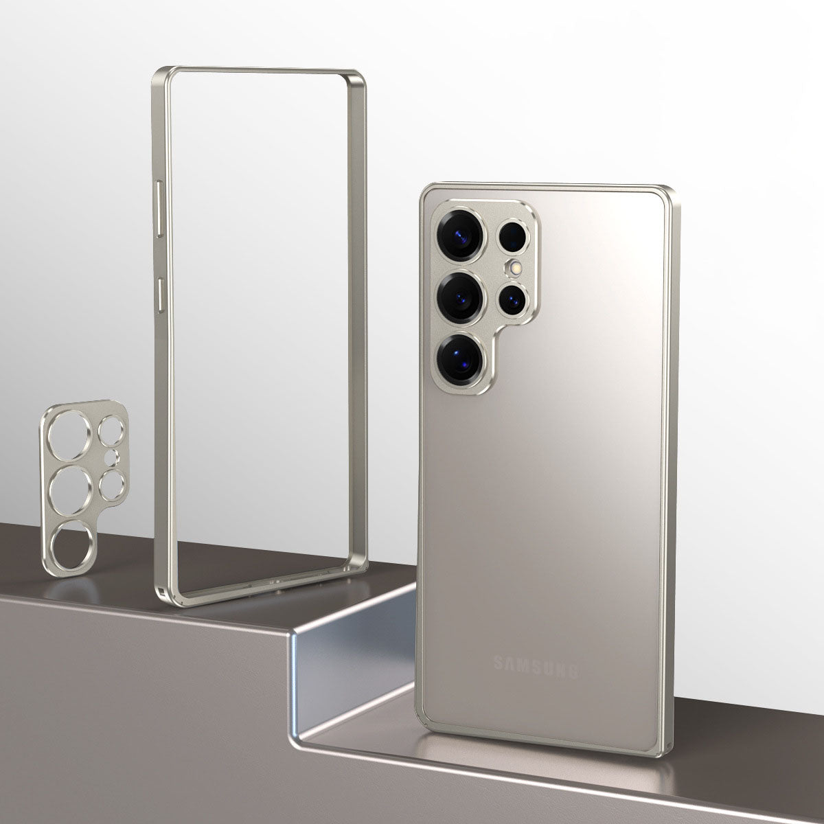 Alloy Shockproof Full Lens Protection Bumper Case For Galaxy S25 S24 S23 Ultra Plus