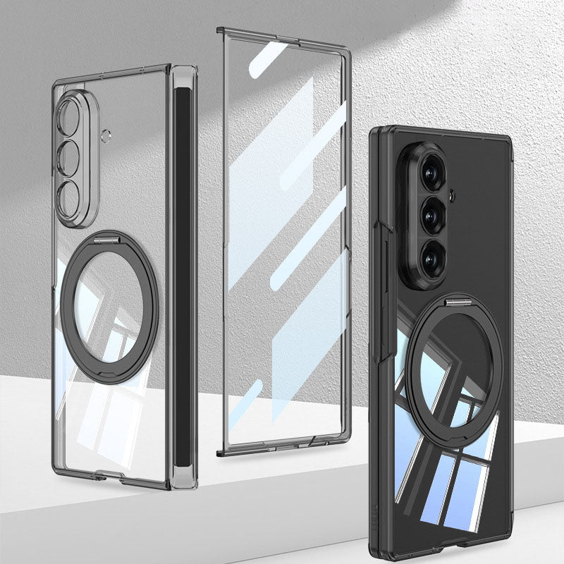 Magnetic Transparent Anti-drop Phone Case With Airbag & MagSafe Wireless Charging For Galaxy Z Fold7