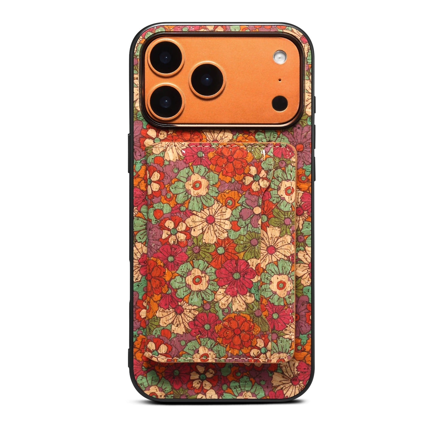 Bohemian Floral Magnetic Wallet Stand iPhone Case