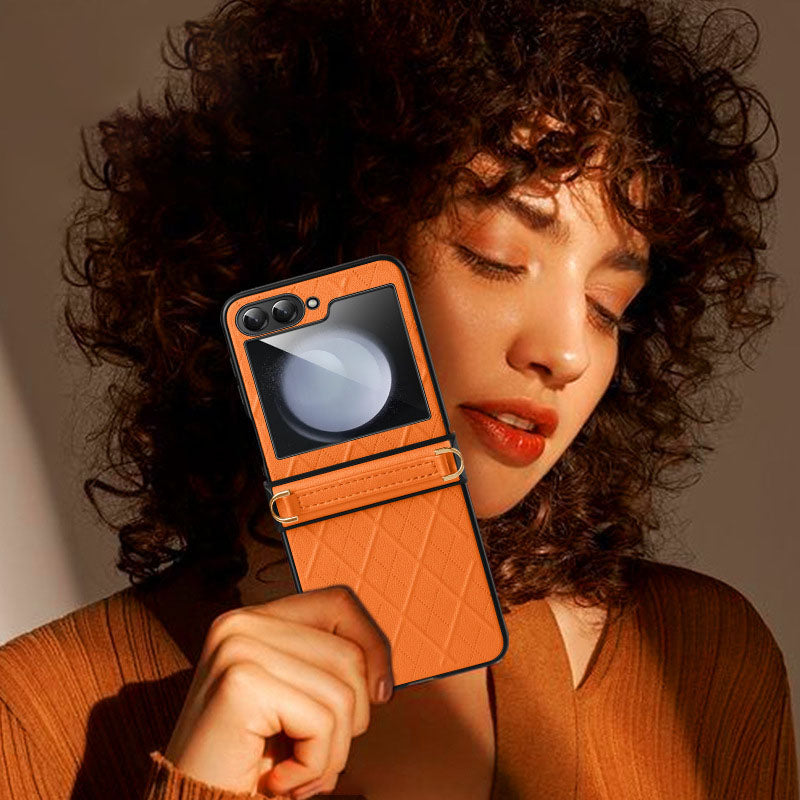 Luxury Leather Crossbody Phone Case For Galaxy Z Flip 7/6/5/4