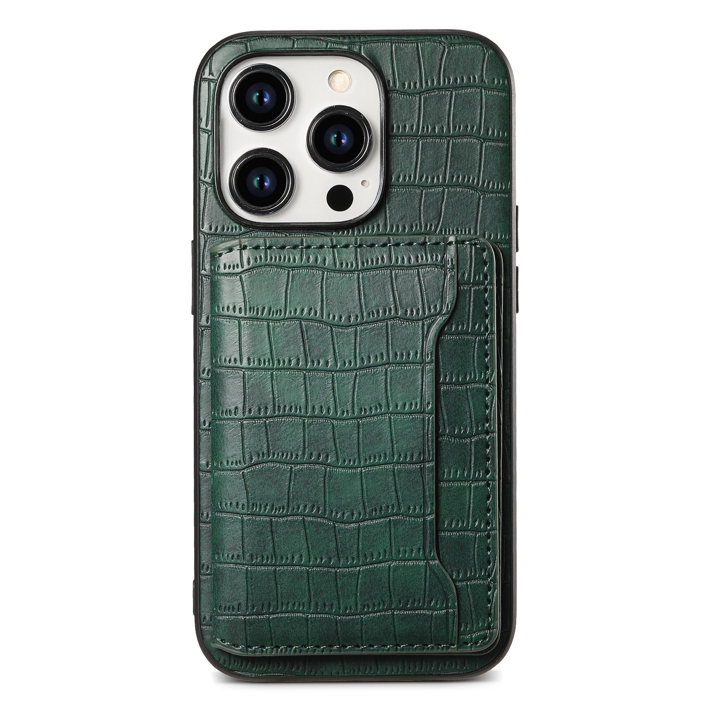 Crocodile Pattern Leather Card Holder Shockproof iPhone Case