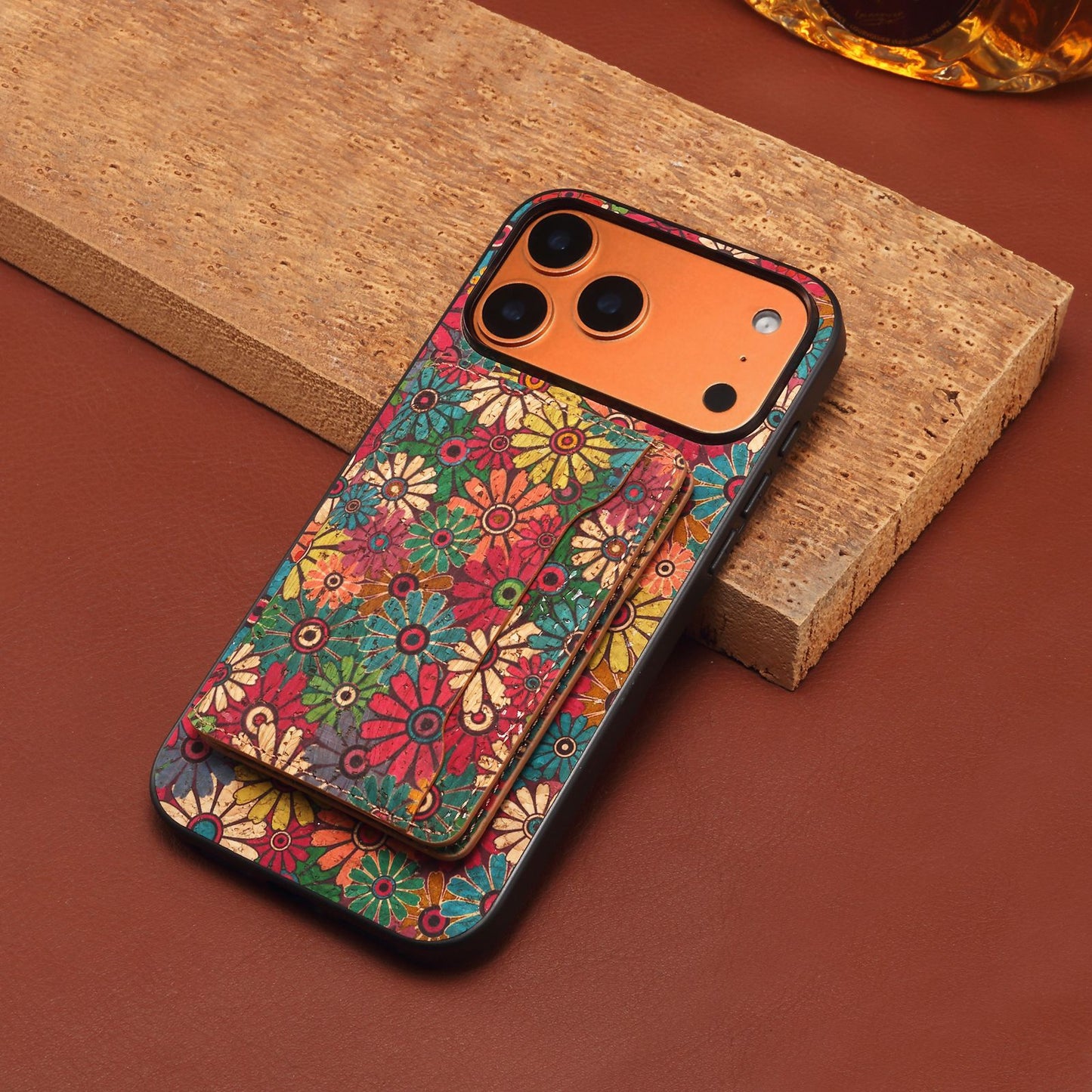 Bohemian Floral Magnetic Wallet Stand iPhone Case