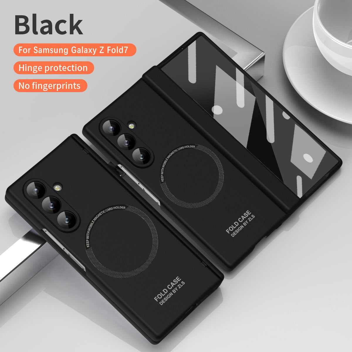 Frosted Silicone Magnetic Hinge Protective Phone Case With Pen Slot & Stylus & Glass Film For Galaxy Z Fold Series