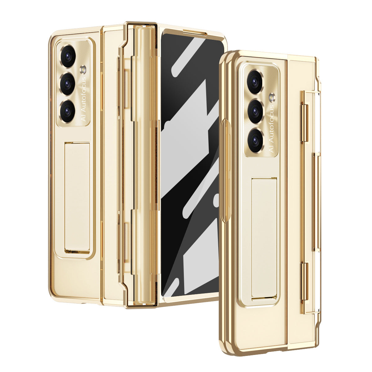 Armor Electroplated Shockproof Phone Case With Screen Protector For Galaxy Z Fold 7/6/5/4/3