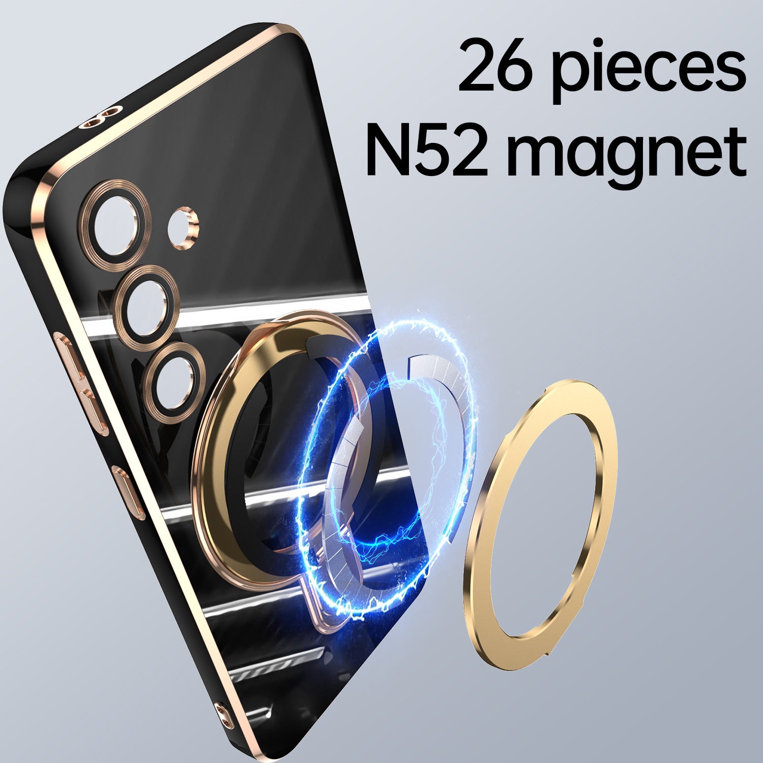 Electroplated Magnetic Bracket Anti-fall Phone Case For Samsung Galaxy - Mycasety Mycasety