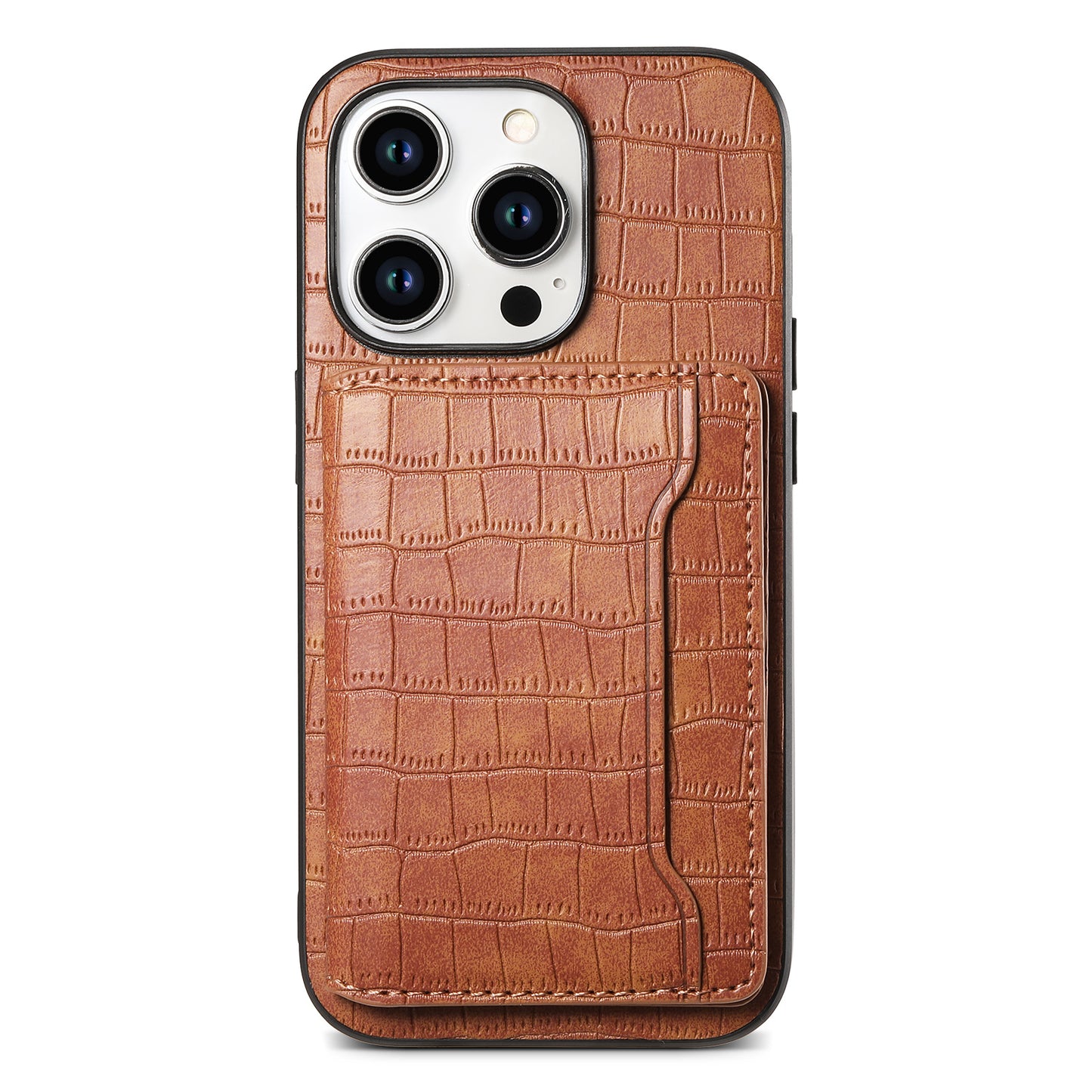 Crocodile Pattern Leather Card Holder Shockproof iPhone Case