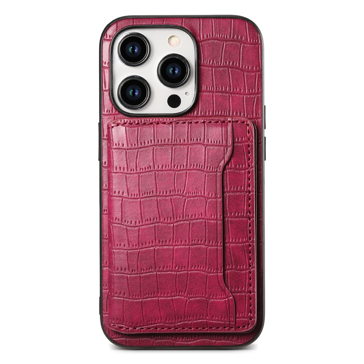 Crocodile Pattern Leather Card Holder Shockproof iPhone Case