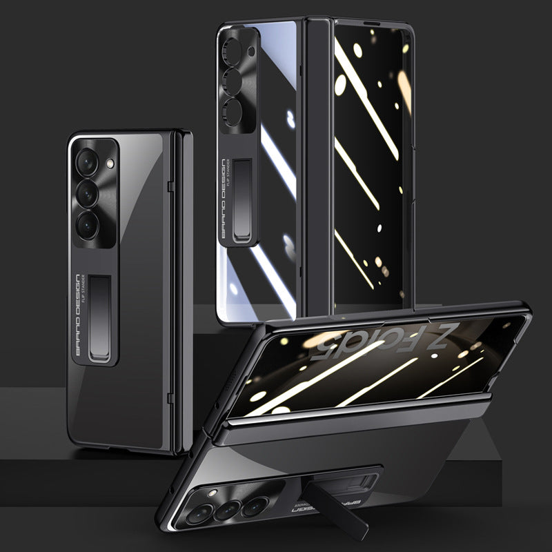 Electroplate Aluminum Bracket Lens Protection Phone Case For Samsung Galaxy Z Fold5 Fold4 - Mycasety Mycasety