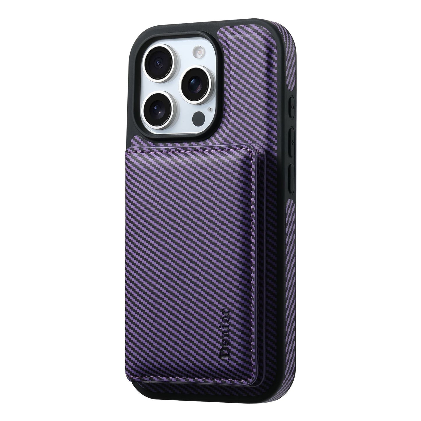 Magnetic Card Holder Carbon Fiber Shockproof iPhone Case