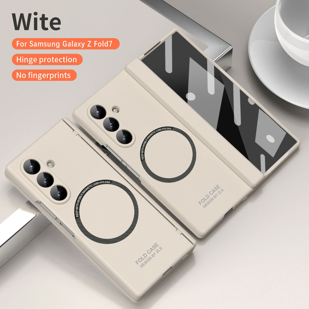 Frosted Silicone Magnetic Hinge Protective Phone Case With Pen Slot & Stylus & Glass Film For Galaxy Z Fold Series