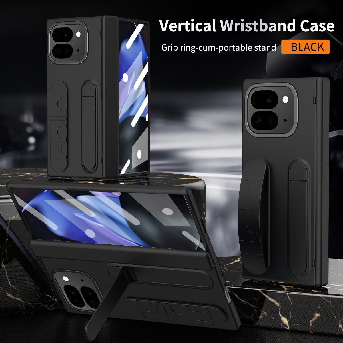 Wristband Holder Shockproof Phone Case With Screen Protector For Google Pixel 9 Pro Fold