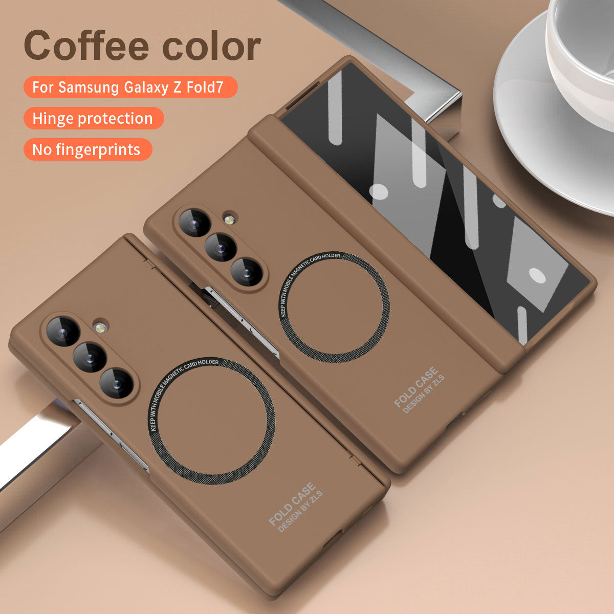 Frosted Silicone Magnetic Hinge Protective Phone Case With Pen Slot & Stylus & Glass Film For Galaxy Z Fold Series