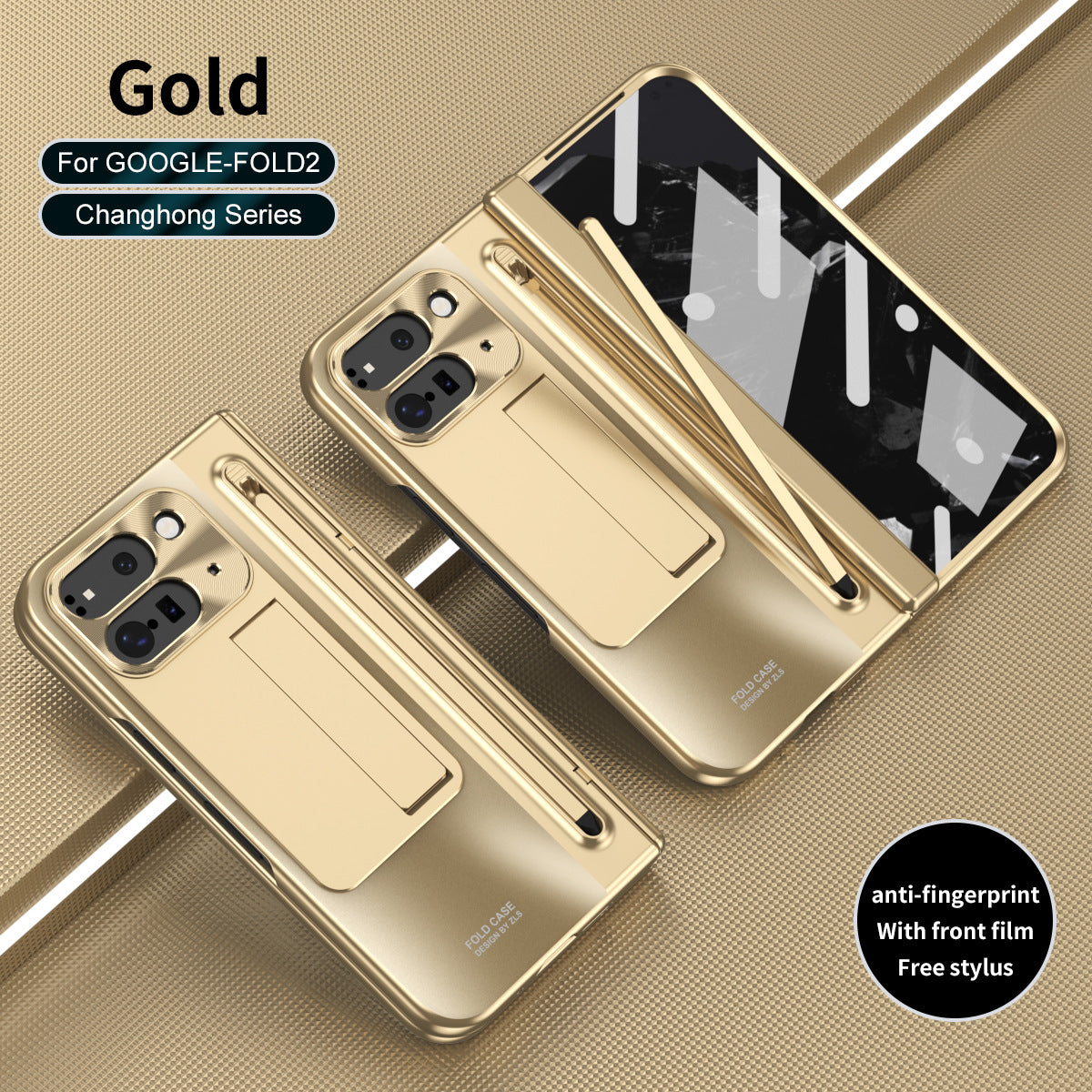 Electroplated Shockproof Phone Case With Tempered Film & Stylus For Google Pixel 9 Pro Fold