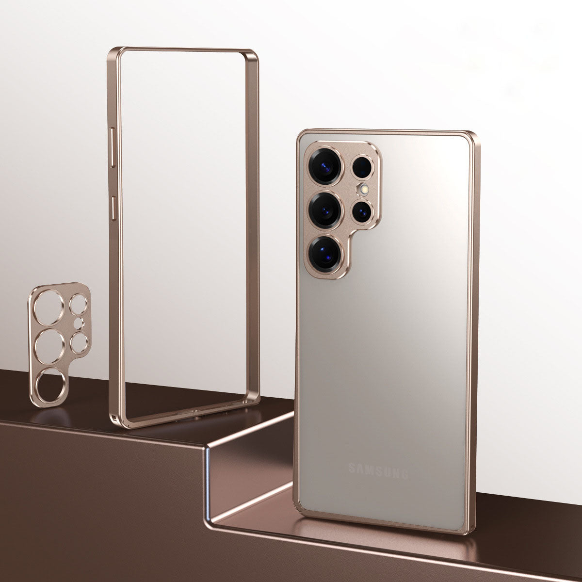 Alloy Shockproof Full Lens Protection Bumper Case For Galaxy S25 S24 S23 Ultra Plus