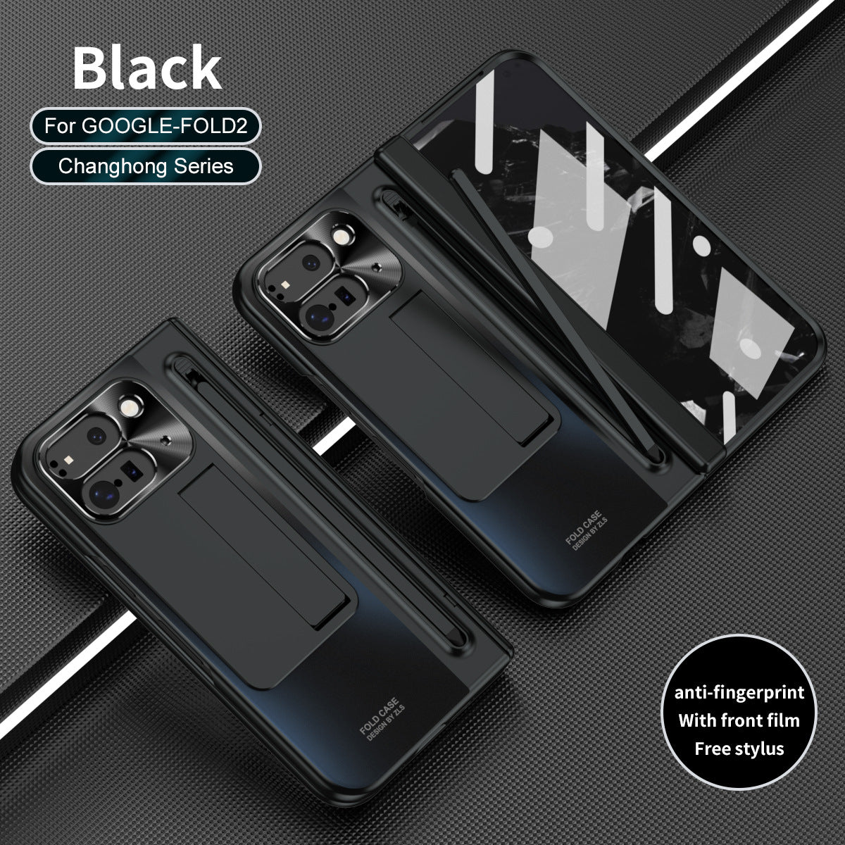 Electroplated Shockproof Phone Case With Tempered Film & Stylus For Google Pixel 9 Pro Fold