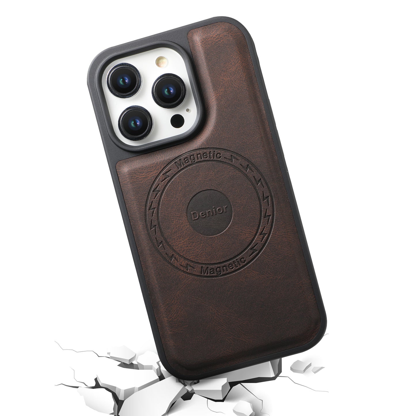 Magnetic Retro Style Leather Shockproof iPhone Case