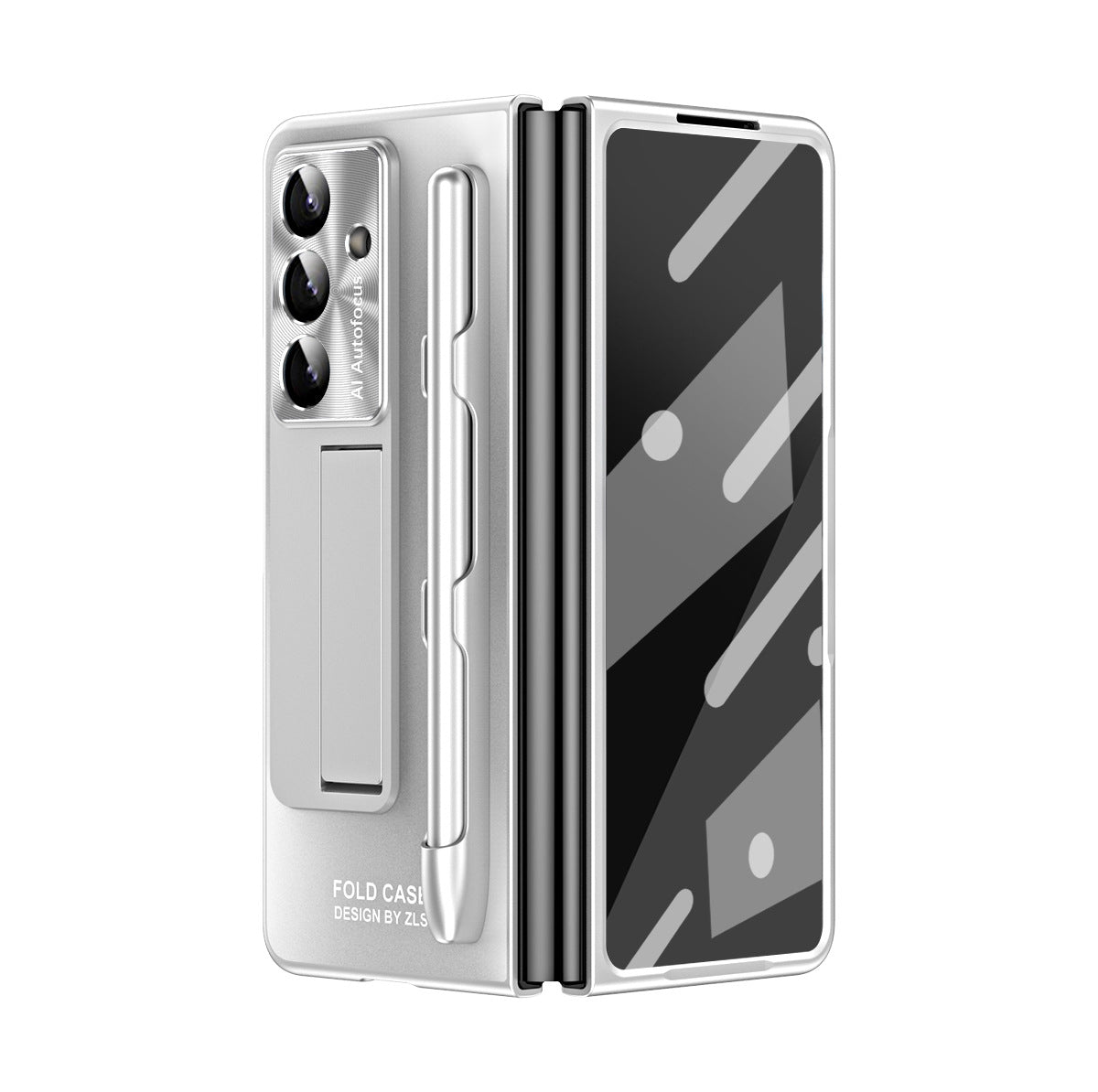 Business Electroplating Shockproof Phone Case With Screen Film & Stylus For Galaxy Z Fold 7/6/5/4/3