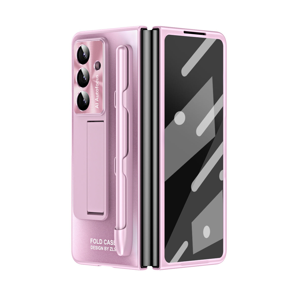 Business Electroplating Shockproof Phone Case With Screen Film & Stylus For Galaxy Z Fold 7/6/5/4/3