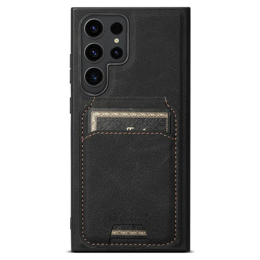 Magnetic Anti-fall Leather Phone Case With Card Holder For Samsung Galaxy - Mycasety Mycasety