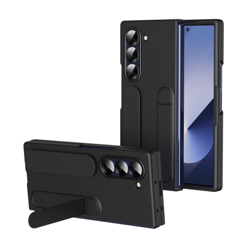 Shockproof Phone Case With Wristband Bracket Back For Galaxy Z Fold 6/5/4 With Screen Glass Protector