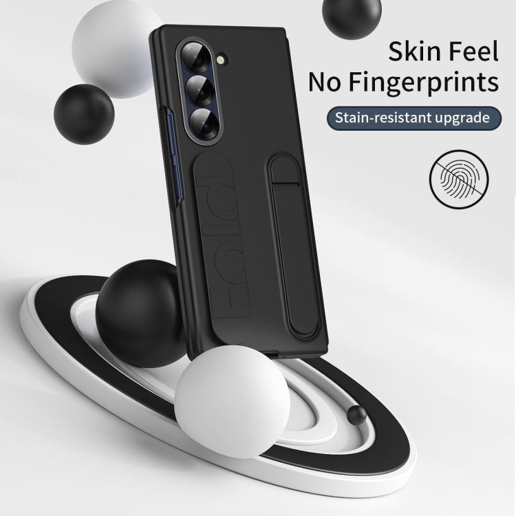 Shockproof Phone Case With Wristband Bracket Back For Galaxy Z Fold 6/5/4 With Screen Glass Protector