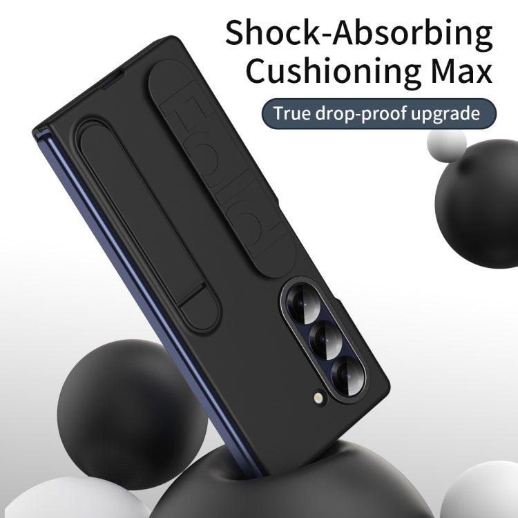 Shockproof Phone Case With Wristband Bracket Back For Galaxy Z Fold 6/5/4 With Screen Glass Protector