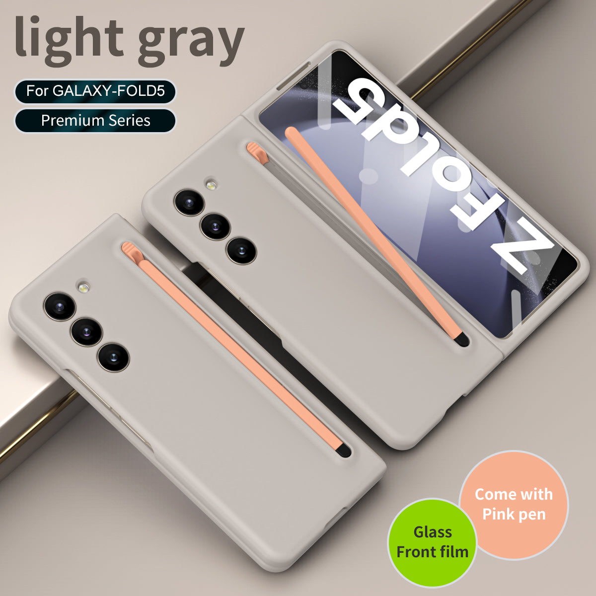 Anti-fall Protective Phone Case With Pen Tray Shell and Film For Samsung Galaxy Z Fold5 Fold4 Fold3 - Mycasety Mycasety
