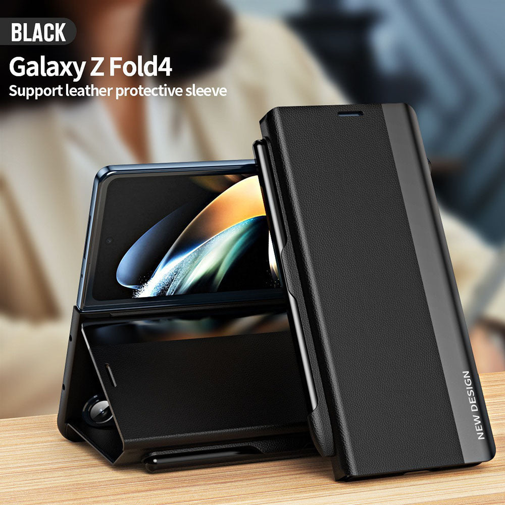 Magnetic Flip Cover Leather Case Pen Slot With Stylus Anti-Fall Phone Case For Samsung Galaxy Z Fold 6/5/4/3