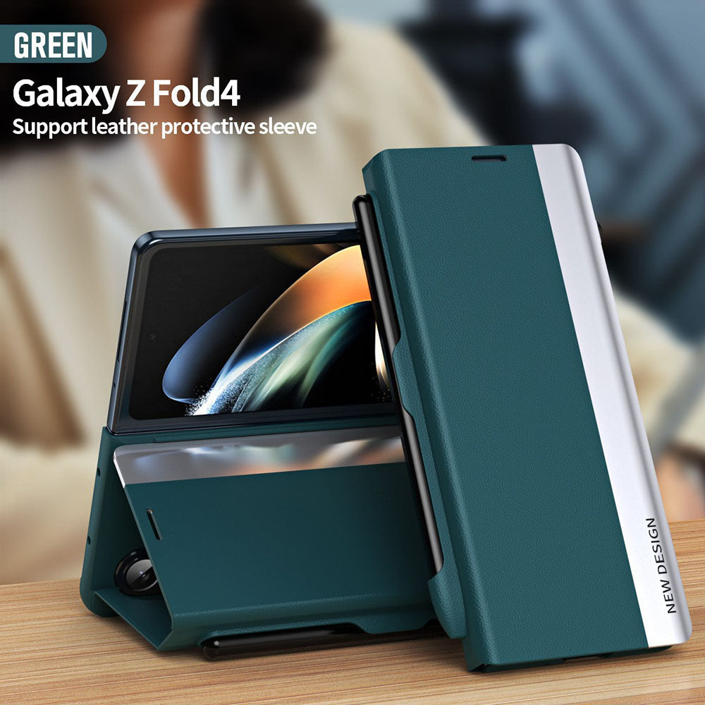 Magnetic Flip Cover Leather Case Pen Slot With Stylus Anti-Fall Phone Case For Samsung Galaxy Z Fold 6/5/4/3