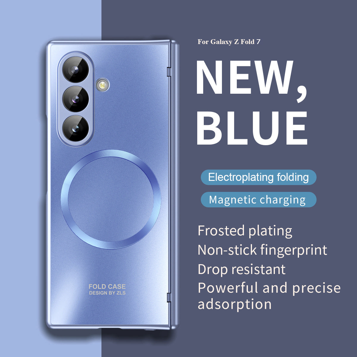 Electroplating Shockproof Magnetic Phone Case With Screen Film For Galaxy Z Fold 7/6/5