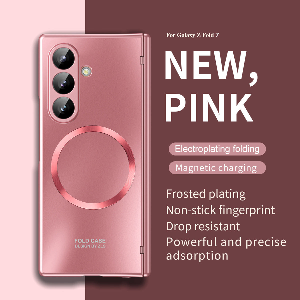 Electroplating Shockproof Magnetic Phone Case With Screen Film For Galaxy Z Fold 7/6/5