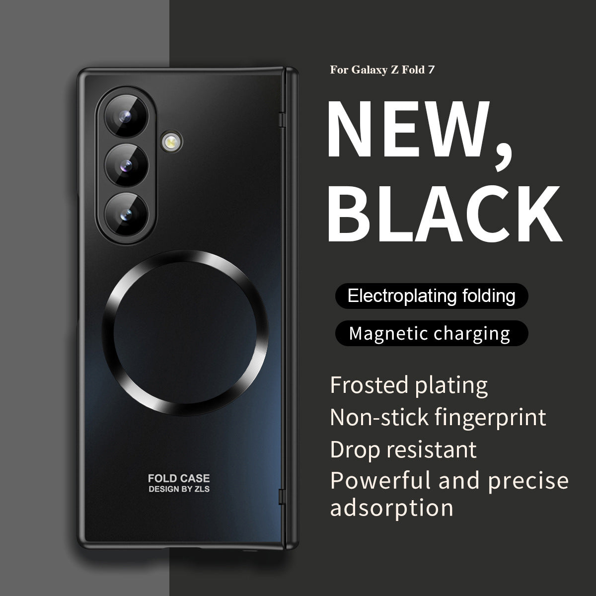 Electroplating Shockproof Magnetic Phone Case With Screen Film For Galaxy Z Fold 7/6/5