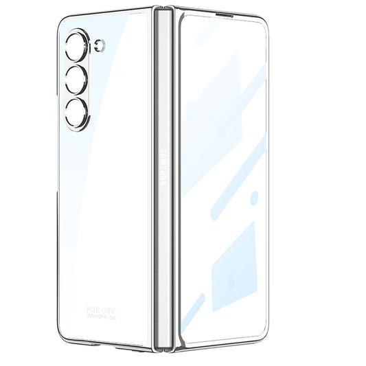 Transparent Electroplating Double-sided Protective Phone Case For Samsung Galaxy Z Fold 5/4/3 5G - Mycasety Mycasety