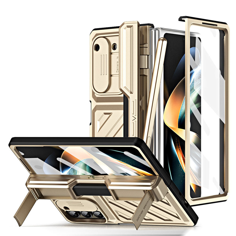 Transformers Folding Protective All-Inclusive Drop-Proof Phone Case With Stylus & Back Screen Protector For Galaxy Z Fold 6/5/4