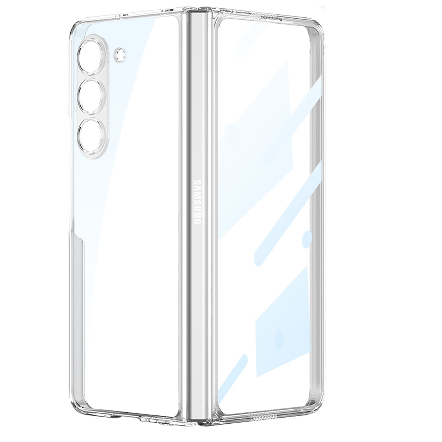 Transparent Electroplating Double-sided Protective Phone Case For Samsung Galaxy Z Fold 5/4/3 5G - mycasety2023 Mycasety