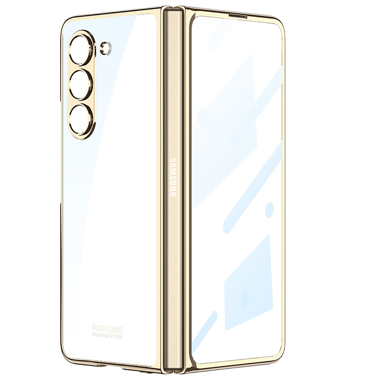 Transparent Electroplating Double-sided Protective Phone Case For Samsung Galaxy Z Fold 5/4/3 5G - mycasety2023 Mycasety