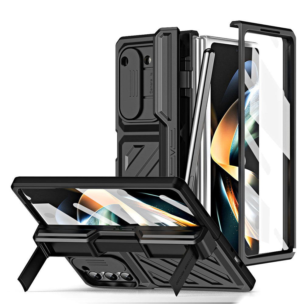 Transformers Folding Protective All-Inclusive Drop-Proof Phone Case With Stylus & Back Screen Protector For Galaxy Z Fold 6/5/4