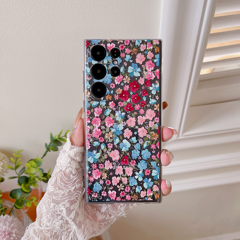 Glitter Shell Flower Phone Case For Samsung S23 S22 Ultra Plus Soft Silicone Shockproof Bumper Cover - mycasety2023 Mycasety