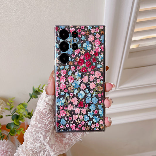 Glitter Shell Flower Phone Case For Samsung S23 S22 Ultra Plus Soft Silicone Shockproof Bumper Cover - Mycasety Mycasety
