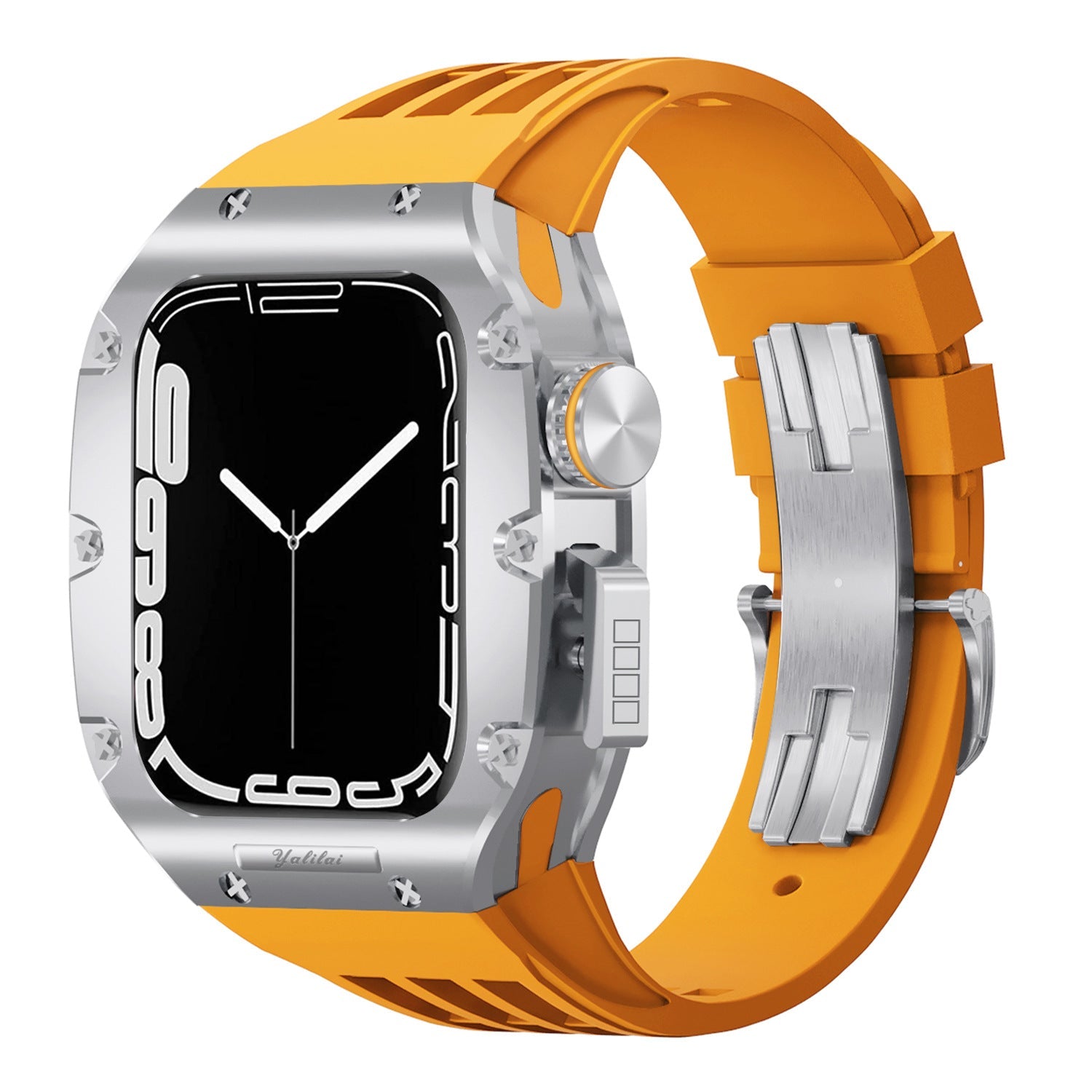 Luxurious Titanium Alloy Case Strap For Apple Watch Series 44/45 mm - Mycasety Mycasety
