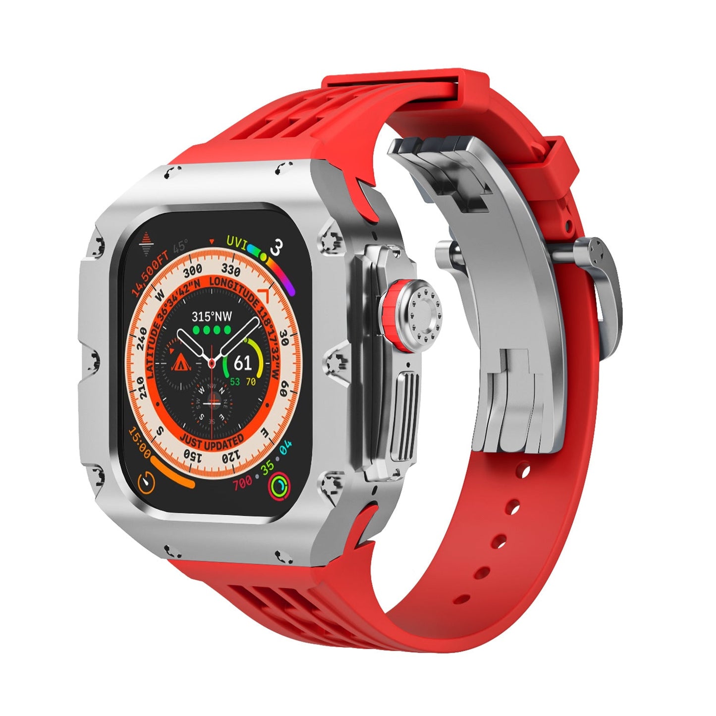 Luxurious Titanium Alloy Case Strap For Apple Watch Ultra 49 mm