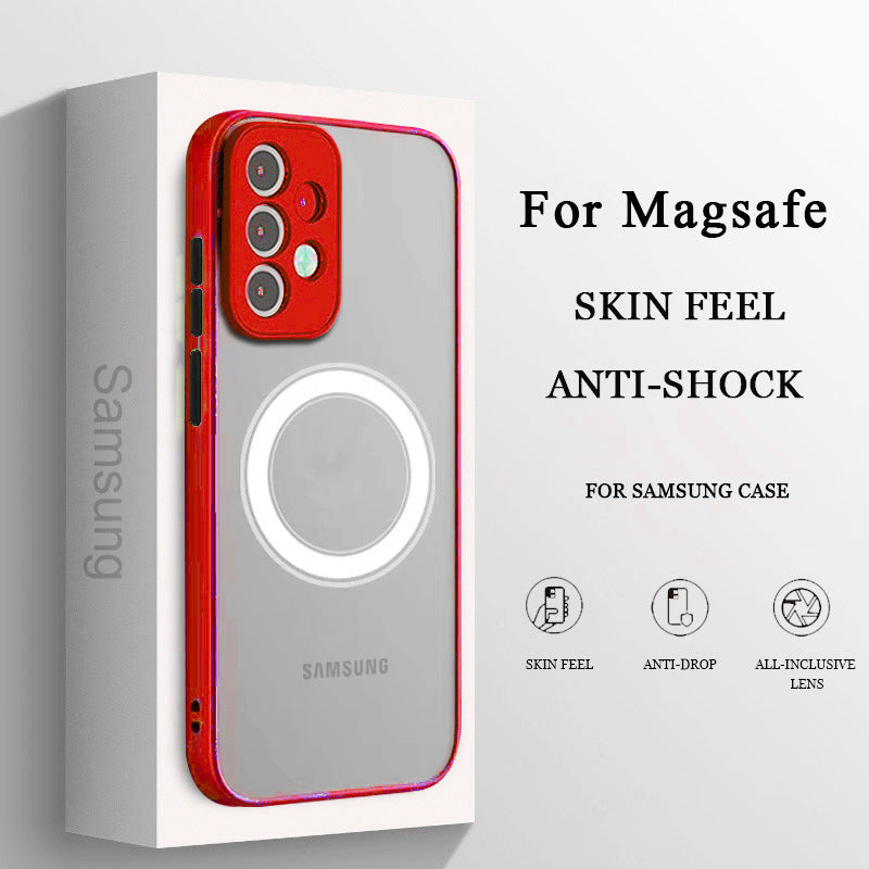 Hot Trendy Shatter Resistant Magnetic Coil Samsung Case Support Magsafe - mycasety2023 Mycasety