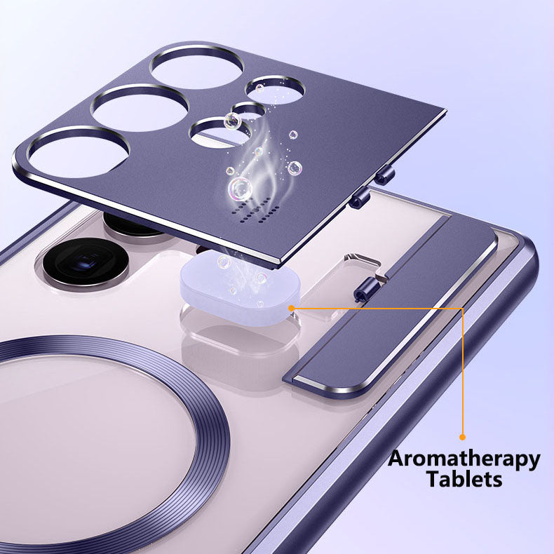 Aromatherapy Perfume Metal Magnetic Phone Case For Samsung Galaxy Support Magsafe Charging - Mycasety Mycasety