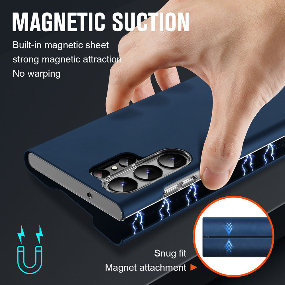 Card Holder Magnetic Anti-Fall Protective Leather Case With Pen Slot Phone Case For Samsung Galaxy - Mycasety Mycasety