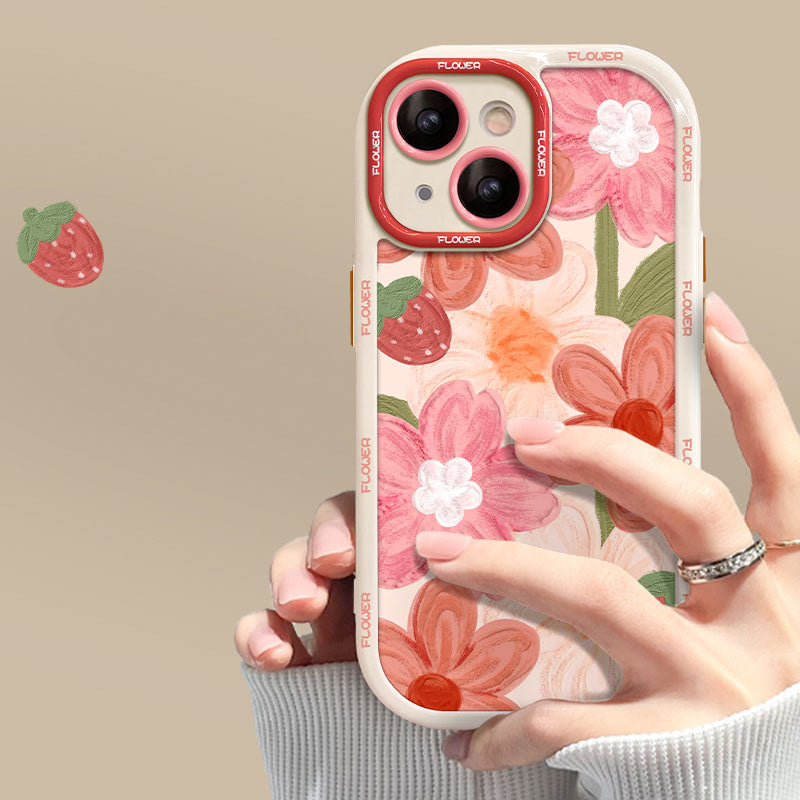 Oil Painting Strawberry Flower Bracelet iPhone Case - mycasety2023 Mycasety