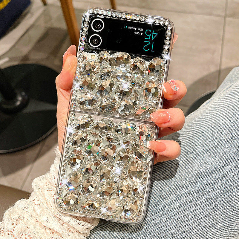 Luxurious Transparent Diamond For Samsung Galaxy Z Flip3/4 Case - mycasety2023 Mycasety