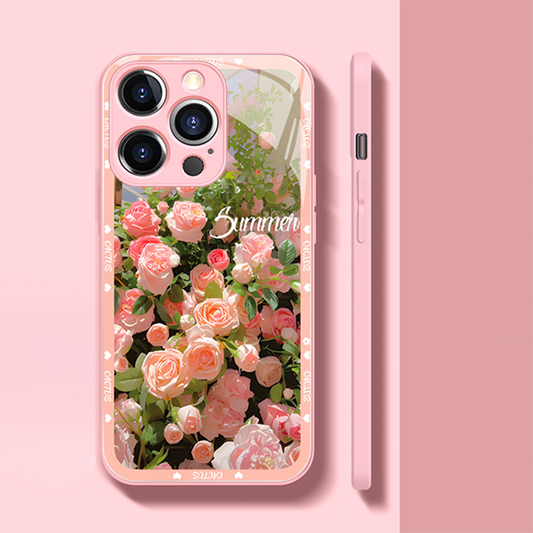 New Pink Rose iPhone Case - Mycasety Mycasety