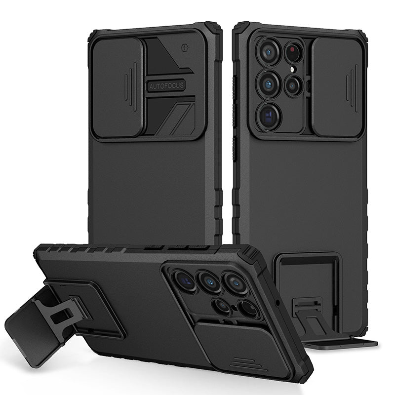 Armor Anti-fall Invisible Bracket Lens Protective Case For Samsung Galaxy S23 S22 S21 Note20 Ultra Plus - mycasety2023 Mycasety