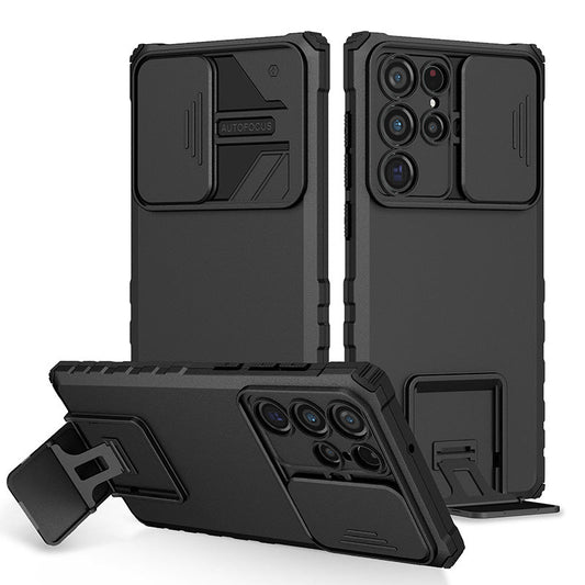 Armor Anti-fall Invisible Bracket Lens Protective Case For Samsung Galaxy S23 S22 S21 Note20 Ultra Plus - Mycasety Mycasety