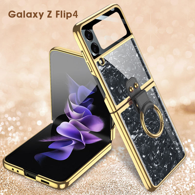 Electroplating Ring Bracket Suitable For Samsung Galaxy Z Flip3/4 Case - Mycasety Mycasety